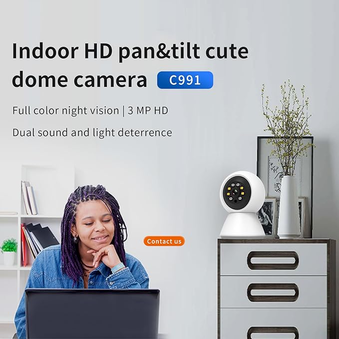 EVERSECU HD 2K 3.0MP WiFi Home Security Camera, Pan/tilt, Humanoid Auto Tracking, 2 Way Audio, Night Vision, Compatible with Alexa, Baby Monitor Elder Pet Camera(4pcs)
