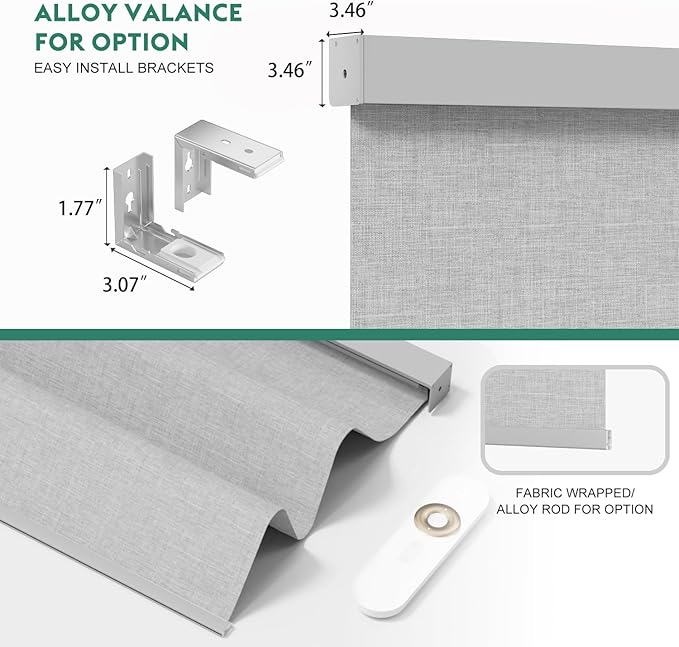 Motorized Blinds with Remote [100% Blackout & Silent Motor] Smart Blinds Compatible with Alexa Google HomeKit, Electric Roller Shades for Indoor Windows, Customized Size, Mist Light Gray