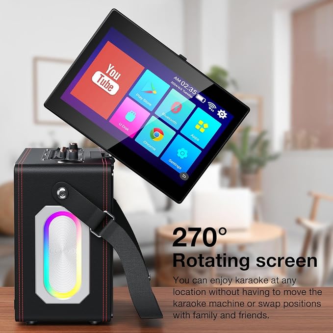 Smart Karaoke Machine with Lyrics Display, Built-in 14.0" Touch Screen