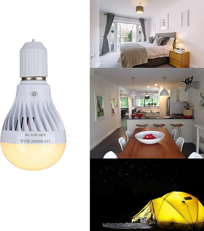 BSOD LED Magic Bulb, 7W Warm White Emergency Light with Remote Controller and Rechargeable Built-in Battery E26 Lamp for Home Indoor Power Outages Lighting (Warm White)