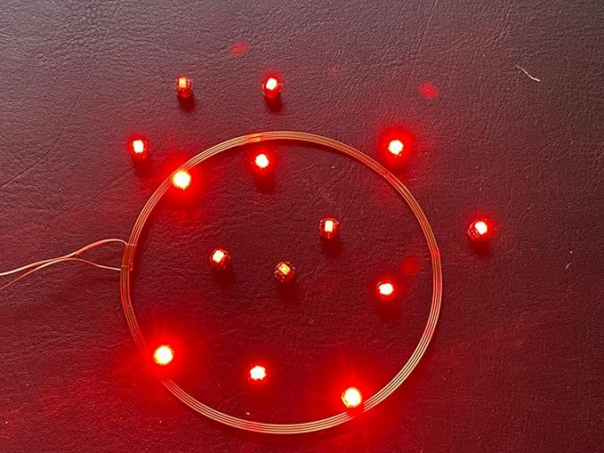 Taidacent 80mm Remote 5V Wireless LED Coil and 10PCS Colorful Wireless LEDs Wireless LED Induction Wireless Charging Module (Only 10 Red Wireless LEDs Without Transmitter Coil)