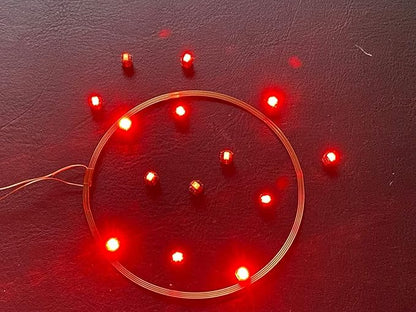 Taidacent 80mm Remote 5V Wireless LED Coil and 10PCS Colorful Wireless LEDs Wireless LED Induction Wireless Charging Module (Only 10 Red Wireless LEDs Without Transmitter Coil)