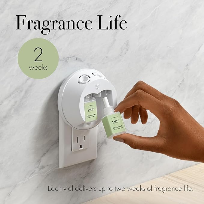 LAFCO New York Pura Smart Device Refill, Wild Honeysuckle - Pack of 2 - Each Vial Delivers Up to 2 Weeks of Fragrance Life - Made in the USA