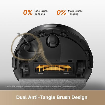 DREAME D20 Air Plus Robot Vaccum and Mop Combo with 20,000Pa Suction, Anti-Tangling Tech, Auto-Emptying Dock, Deep Carpet Cleaning and Smart Navigation Black