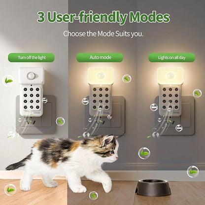 iDiskk 1Pack Plug in Air Purifier for Home，Negative Air ionizer & Motion Sensor, Mini Portable fresher for Bedroom, Bathroom, Office, Air Cleaner for Odor, Smoke, Pet Dander, Dust (White)