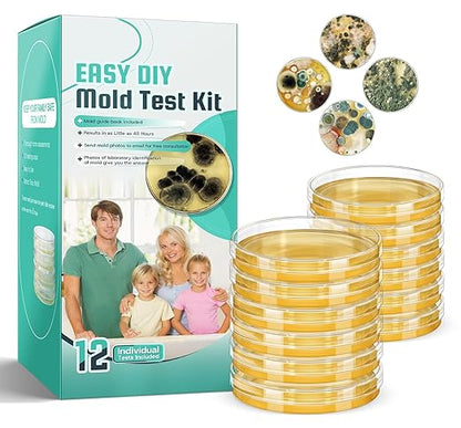 Mold Test Kit for Home Detection: 12 Professional DIY Testing Kits for Home Surfaces & Air Quality Detector & HVAC Monitor