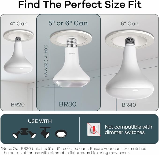 Linkind Matter Smart BR30 Bulbs 4-Pack & WiFi A19 4-Pack