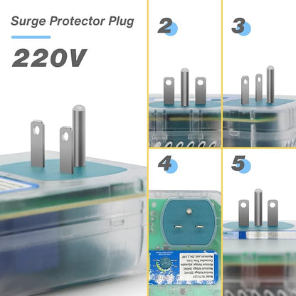 [ETL Listed] BSEED Surge Protector, Surge Protector Outlet for Home Appliances, Voltage Protector Suit for Refrigerator, TV, Computer and Freezer, Adjustable Voltage Regulator, 220V, 4400W, 2 Pac