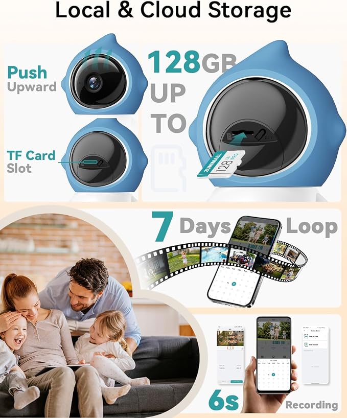 ZUMIMALL Pet Camera with Laser Toy, 2K WiFi Dog Cat Camera with Phone App