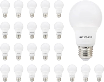 Sylvania LED A19 Light Bulb, 60W Equivalent, Efficient 9W, CEC Compliant, 10 Year, Non-Dimmable, 2700K, 800 Lumens, 90 CRI, Soft White (41372) (Pack of 1, 24 Count Total)