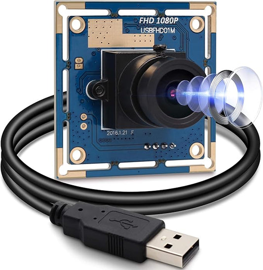 SVPRO 1080P USB Camera for Computer & Raspberry Pi - 30/60/100fps High Speed Board Camera - 2.8mm Lens - Industrial Video - OV2710 CMOS UVC Plug & Play