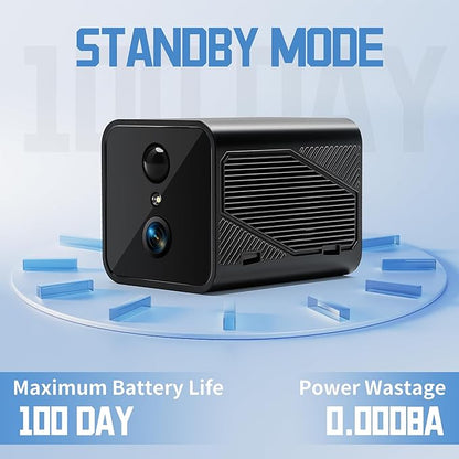 2K Wireless Indoor Camera for Home Security, Mini Hidden Camera with Long Battery Life & AI Motion Detection, 2.4G Hz WiFi, Color Night Vision, Two-Way Talk, No SD Card Needed