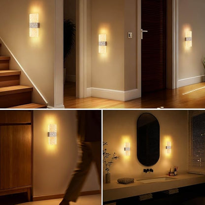 Motion Sensor Light Indoor, 4 Pack 2600 mAh Rechargeable Battery Operated Wall Sconce, 0-80LM Dimmable, 3 Color, Always-On And Dusk To Dawn Motion Mode, Wireless Led Night Light, Marble Color