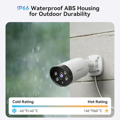 4K Wired Security Camera System, 8CH 8MP Lite DVR with 3TB HDD, 4X 8MP Wired CCTV Cameras, Indoor/Outdoor Home Surveillance DVR Kit with Human/Vehicle Detection, Smart Dual Light, 24/7 Record