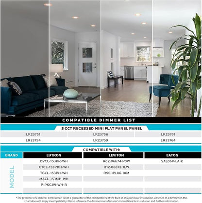 LUXRITE 4 Inch Ultra Thin LED Recessed Light with J-Box, 10W, 5 Color Options 2700K | 3000K | 3500K | 4000K | 5000K, Dimmable Wafer Lights, 750 Lumens, Copper Trim, Energy Star, IC Rated (4 Pack)