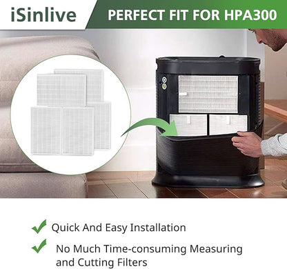 Replacement Filter R Compatible with Honeywell Air Purifier HPA300 HPA200 HPA100 and 5000 Series, 6 Pack HEPA Filter, Fits for Honeywell R Filter (HRF-R3 & HRF-R2 & HRF-R1)