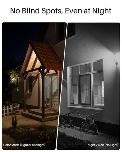 WUUK Security Cameras Wireless Outdoor, Indoor Home Surveillance System, 2K, No Monthly Fee, Motion Alert, Night Vision, 2.4/5 GHz WiFi, 32G Local Storage, Compatible with Alexa & Google, 4-Camera Kit