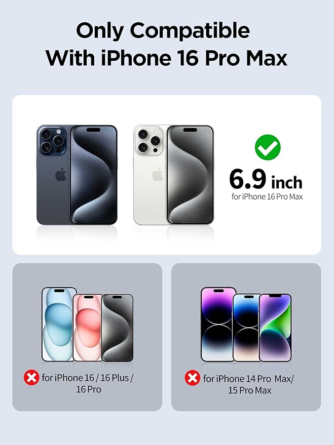 PDDKISS Compatible for iPhone 16 Pro Max Privacy Screen Protector Tempered Glass 6.9 Inch, Purple Gradient Anti Spy Anti Blue Light HD Easy Installation
