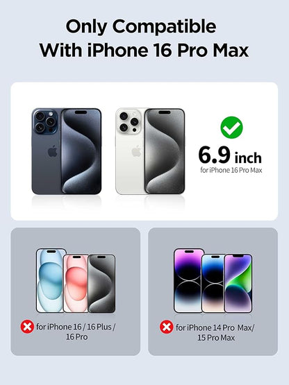 PDDKISS Compatible for iPhone 16 Pro Max Privacy Screen Protector Tempered Glass 6.9 Inch, Purple Gradient Anti Spy Anti Blue Light HD Easy Installation