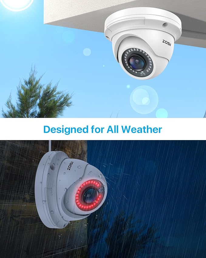 ZOSI 4K 16CH PoE Home Security Camera System,12pcs 5MP Outdoor Indoor Bullet Dome PoE IP Cameras, H.265+ 8MP 16 Channel NVR Recorder with 4TB HDD, Night Vision, Remote Access, for 24/7 Recording