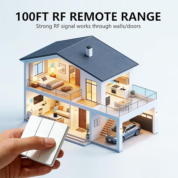 Smart Button Compatible with Apple Homekit ProgSwitch over WiFi, Instant Respopnse, More Reliable than Thread, 3-Gang Programable Switch, 9 Scenes Automation, Friendly for Kids, Seniors, Visitors