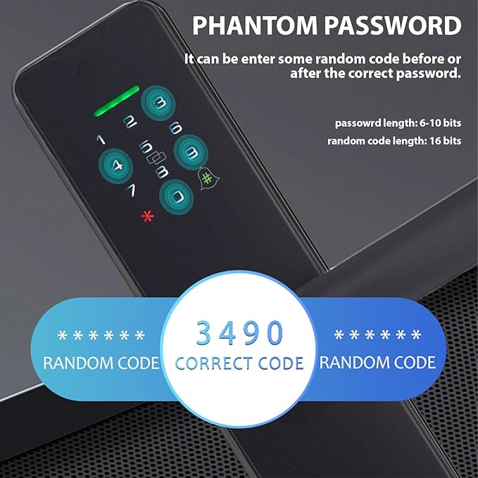 Smart Lock WiFi Keyless Entry Door Lock TY APP, Fingerprint, Password, Card, Mechanical Key Unlocking Methods Door Lock for 35-60mm Thickness Office Home Bedroom Door