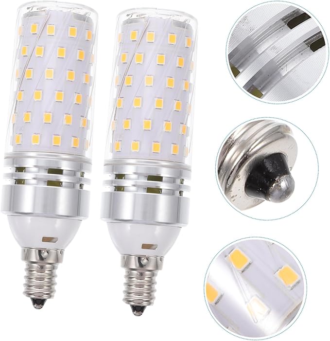 balacoo E12 Smart LED Light Bulbs 2-Pack Non-Dimmable Daylight Brightness Energy Efficient Replacement Bulbs for Home Bedroom Kitchen and Living Room