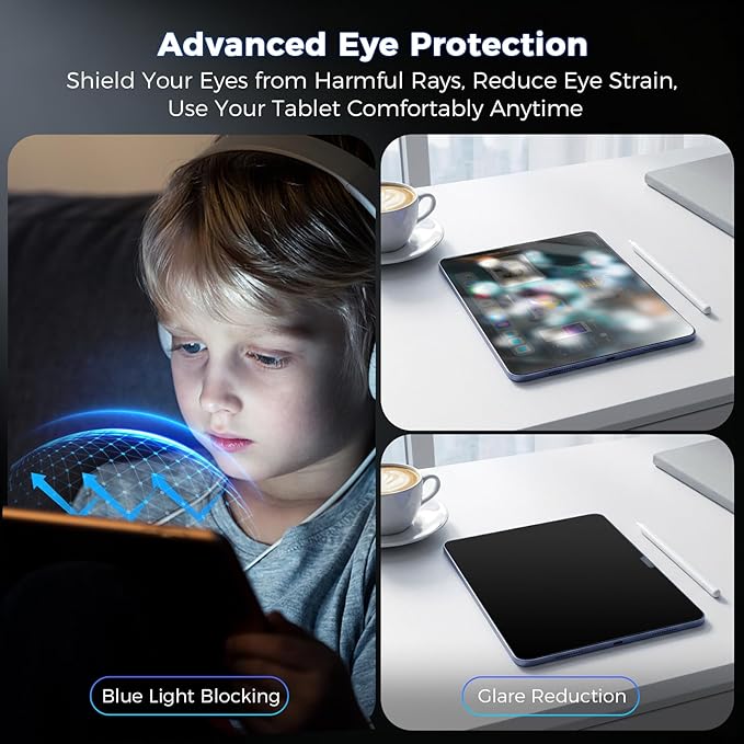 4-Way Magnetic Privacy Screen for iPad Air 11 Inch 2024/2025 (M2/M3, 6th/7th Gen), Removable 360° Private Filter for iPad Air 11, Anti Glare Bubble-Free Easy Install Security Protector, 1 Pack