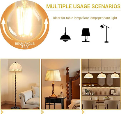 Smart Light Bulbs,Remote Control LED Light Bulb,Vintage Edison Bulbs Remote Control,800LM 6W (60W Equivalent),Dimmable 2700k-6500k,A60A19,E26 Base