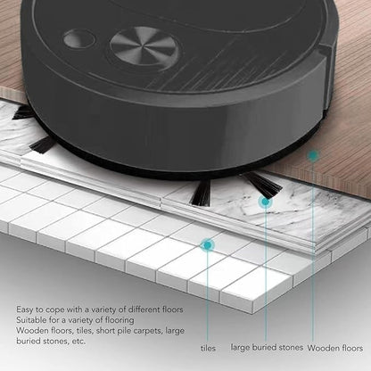 Robot Vacuum and Mop Combo, Personalized Cleaning Recommendations, Robot Vacuum Cleaner Good for Pet Hair, Carpets, Hard Floors(Black)