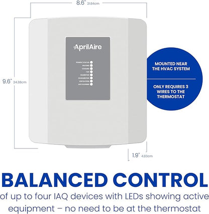 AprilAire 8910W Wi-Fi Programmable Touchscreen Thermostat with IAQ Control; Amazon Alexa and Google Assistant Compatible