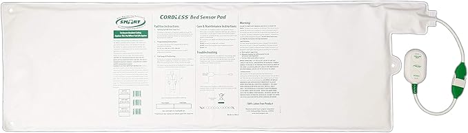 Smart Caregiver Replacement/Add-on Bed Alarm Sensor Pad for Elderly Dementia Patients - 10in x 30in Works with Wireless Pager, 433-EC Monitor, and 433-CMU