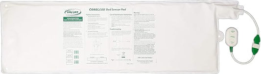 Smart Caregiver Replacement/Add-on Bed Alarm Sensor Pad for Elderly Dementia Patients - 10in x 30in Works with Wireless Pager, 433-EC Monitor, and 433-CMU