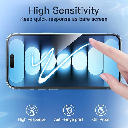 JETech Privacy Full Coverage Screen Protector for iPhone 15 Plus 6.7-Inch, Black Edge Anti-Spy Tempered Glass Film with Easy Installation Tool, Case-Friendly, 2-Pack