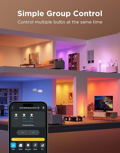 Govee BR30 Smart Light Bulbs 850 Lumen, 6 Pack Bundle with BR30 LED Bulbs 1200 Lumen,2 Pack