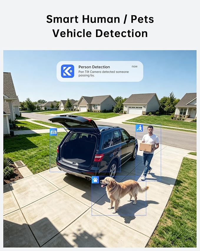 ELYSOO 4K Solar Security Cameras Wireless Outdoor Home System, 4-Cam Kit
