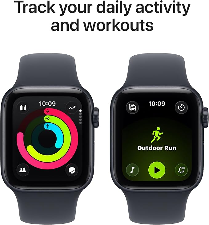 Apple Watch SE 3 [GPS + Cellular 40mm] Smartwatch with Midnight Aluminium Case with Midnight Sport Band - S/M. Fitness and Sleep Trackers, Heart Rate Monitor with AppleCare+ (2 Years)