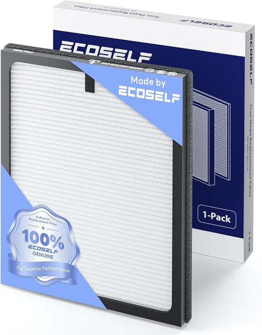 ECOSELF Genuine Air Purifier Replacement Filter for HAP603 & HAP603WF, 3-in-1 H13 True High-Efficiency Activated Carbon Filter, Original Filter 1 Pack, White, Official