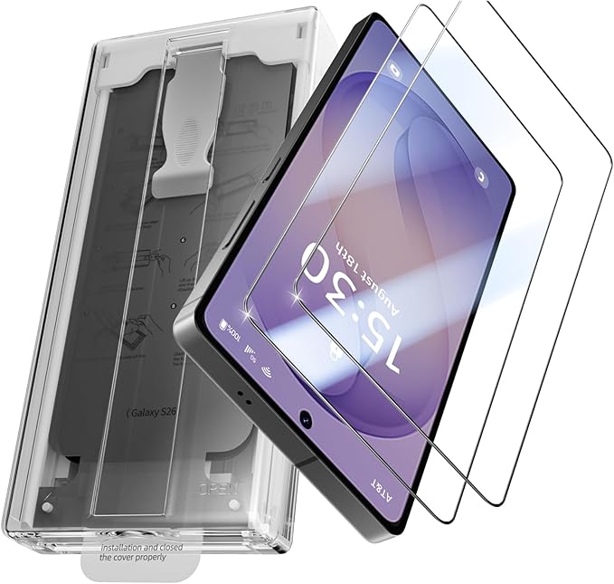 X-it for Samsung Galaxy S26 Screen Protector HD Clear [Auto Alignment & Dust Removal],Bubble-Free & Self-Healing,[100% Ultrasonic Fingerprint ID] Easy Installation Full Coverage [Non-Glass] 2 Packs