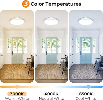 slochi 4 Pack Motion Sensor Light Indoor Wired, 5000K Closet Lights Motion Sensored, 15W 1500LM 7 Inch LED Ceiling Light Fixture for Pantry Hallway Stairwell Porch, White