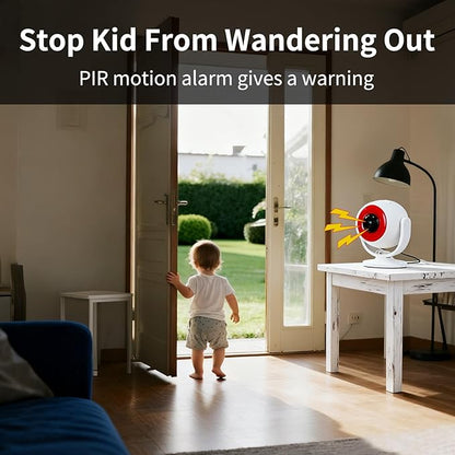 3 Pack Wireless Motion Detector Alarm for Indoor Use, PIR Motion Sensor with Sound Player for Pets, Dogs & Animal Deterrent, Intruder Alert & Remote Safety System, Noise Maker Sensor de Movimiento
