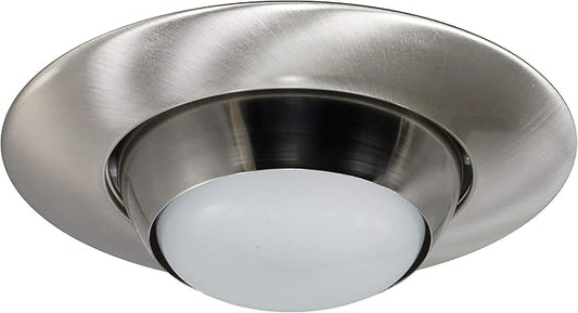 NICOR Lighting 6 inch Nickel Recessed Eyeball Trim Designed for 6 inch Housings (17506NK)