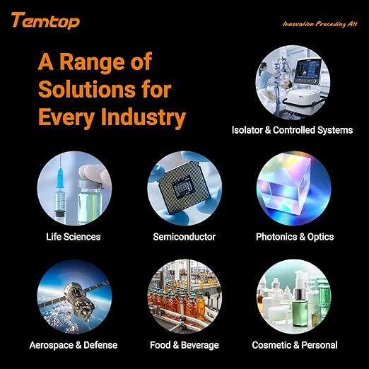 Temtop PMD371 Professional Particle Counter: Comprehensive Portable Particulate Sensor for Cleanrooms, Laboratories, and Environmental Monitoring