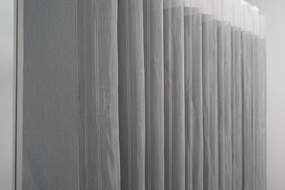 Motorized Sheer Vertical Blinds with Remote, Light Filtering Vertical Blind Sliding Door Blinds Remote Control Blinds for Sliding Glass Door Customize, Texture Grey