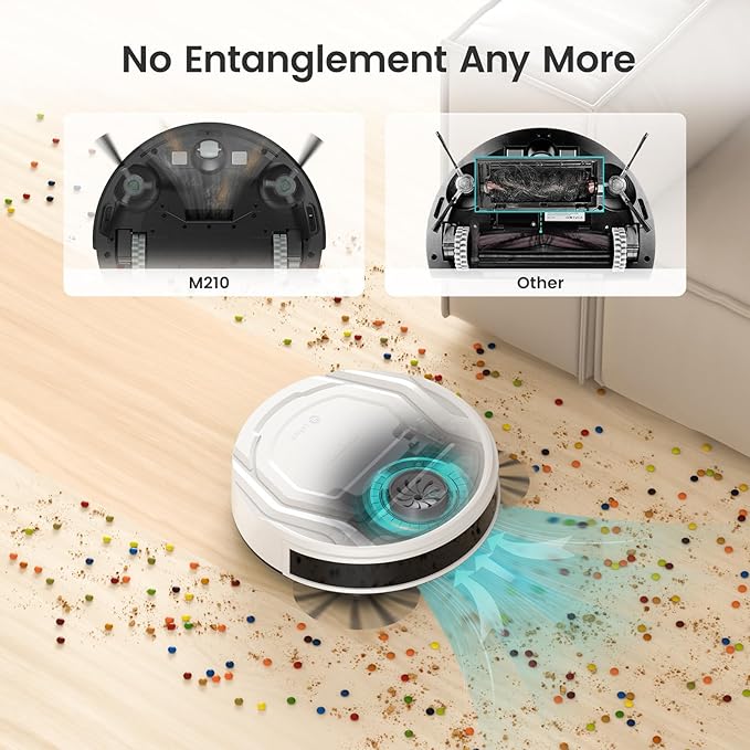 Lefant M310 Robot Vacuum Cleaner, 4500Pa Powerful Suction, PreciSense Obstacle Avoidance, Slim, Quite, 160 Mins Self-Charging Robotic Vacuums, WiFi/App/Voice, Ideal for Pet Hair Hard Floors, Gray