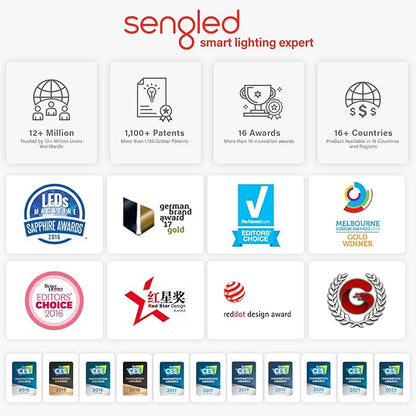 Sengled Alexa Light Bulb, E12 Smart Bulbs, Edison Bulbs Bluetooth Mesh, 40 Watt Candelabra Light Bulbs 2700K B11, Smart Bulbs That Work with Alexa, Dimmable & Group Control, No Hub Request, 4 Pack