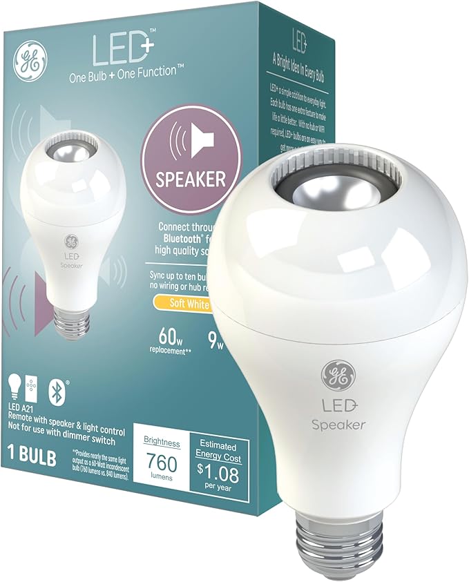 GE LED+ Speaker Soft White A21 (1-Pack)