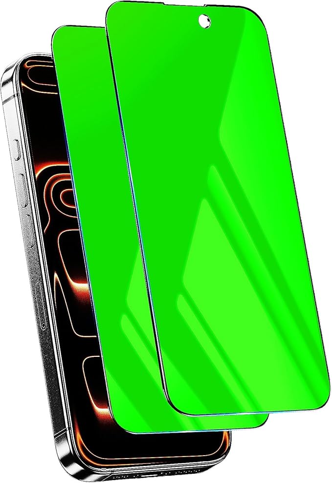 Privacy Screen Protector for iPhone 17 Pro Max Tempered Glass 6.9 inch Private Protective Film Anti-Blue Light Anti Spy No-Bubble Gradient Green [HD Clarity], 2-Pack