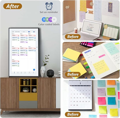 15.6 Inch Digital Calendar Wall Touch Screen Chore Chart, HD Electronic Smart Family Calendar Interactive Display Calendar and Cloud Photo, Gifts for Women Men Kids, Gifts for Mom Dad