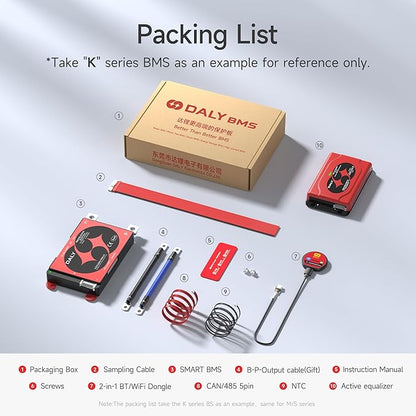 DALY BMS 12V 4S 400A Balance - Smart WiFi Bluetooth BMS with 5A Active Cell Balancing Supports RS485 CAN for 12V LiFePO4 Battery Pack Replacement for AGM Marine Lead Batteries
